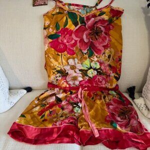 PJ lingerie short cami set, floral, tropical, NWT